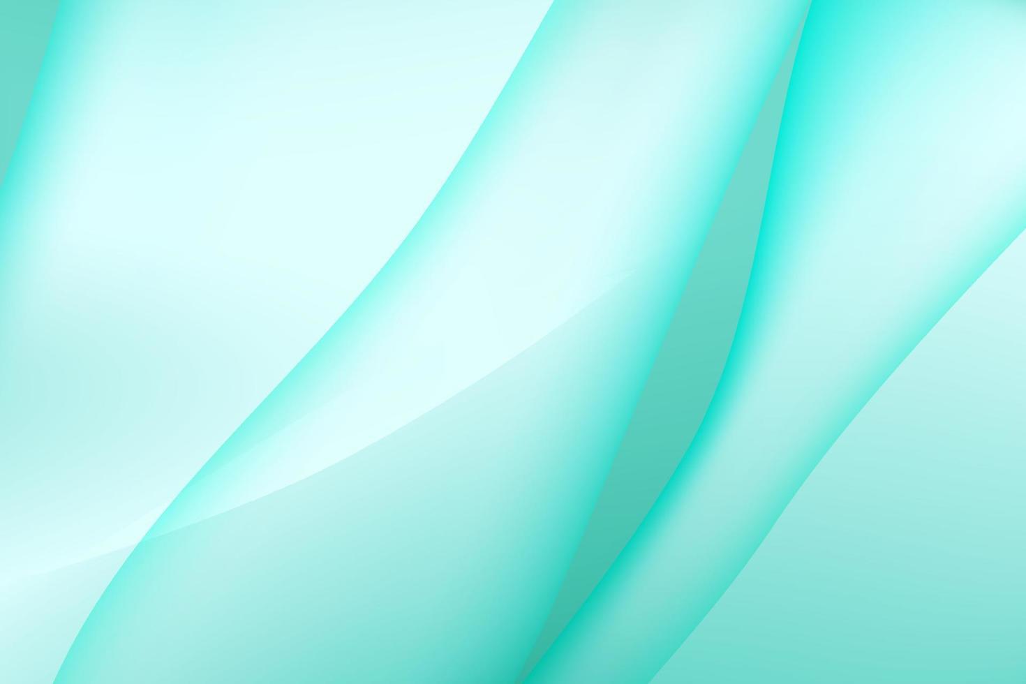 Abstract Blue Green Curved Wavy Background. Technology backgrounds vector