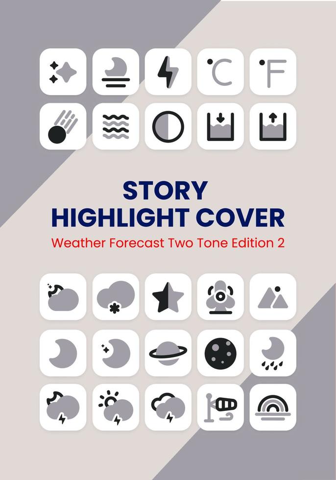 Weather Forecast Two Tone Solid Icon Pack vector
