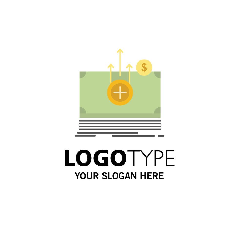 Money Dollar Medical Transfer Business Logo Template Flat Color vector