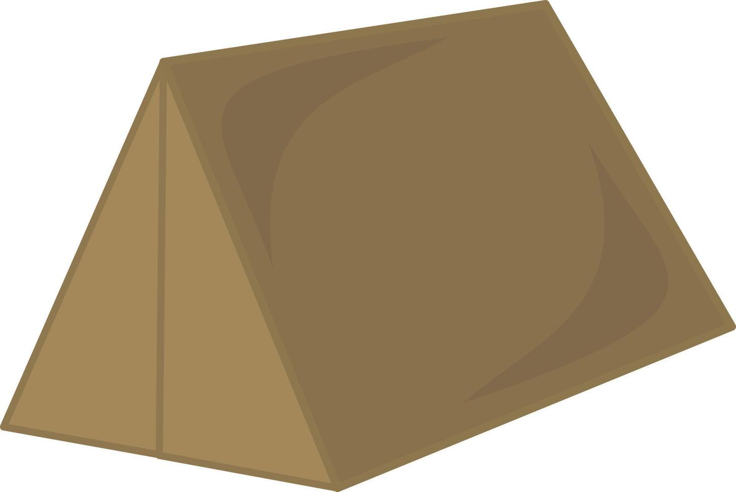 Brown tent, illustration, vector on white background.