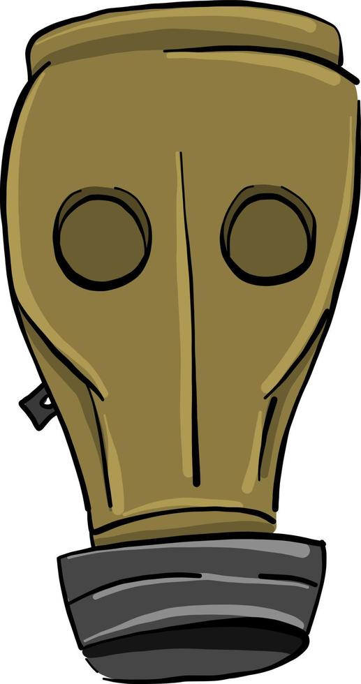 Green gas mask, illustration, vector on white background