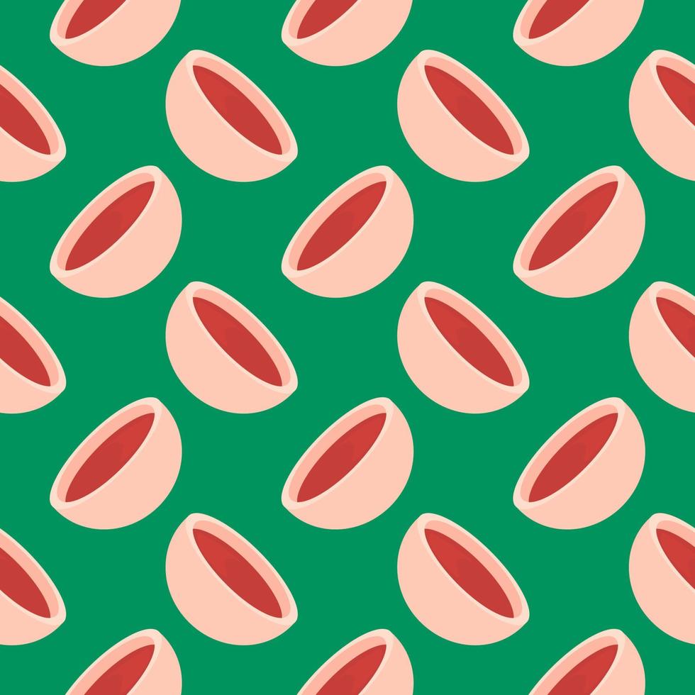 Little ketchup containers,seamless pattern on dark green background. vector