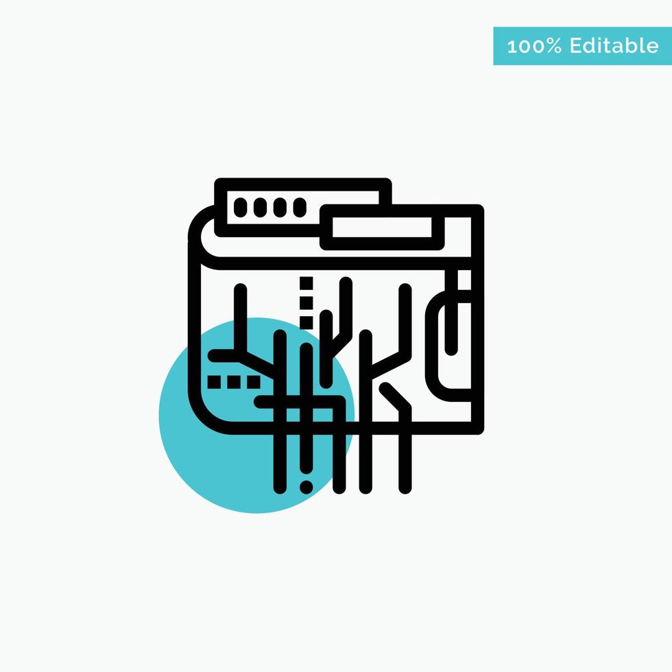 Crypto currency Currency Digital Internet Multi turquoise highlight circle point Vector icon