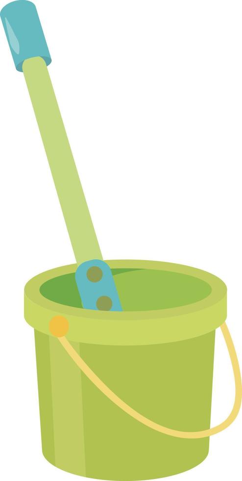 Sand bucket, illustration, vector on white background.