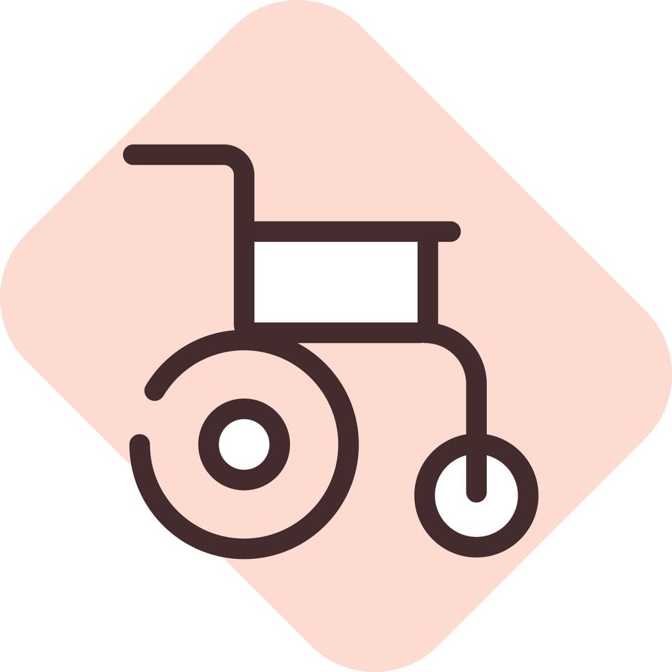 Disability wheelchair, illustration, vector on a white background.