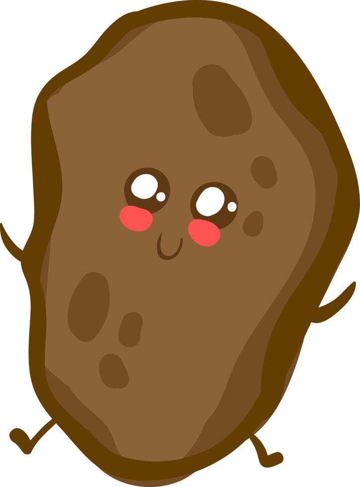 Cute potato, illustration, vector on white background.