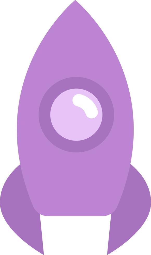 Purple rocket, illustration, on a white background. vector