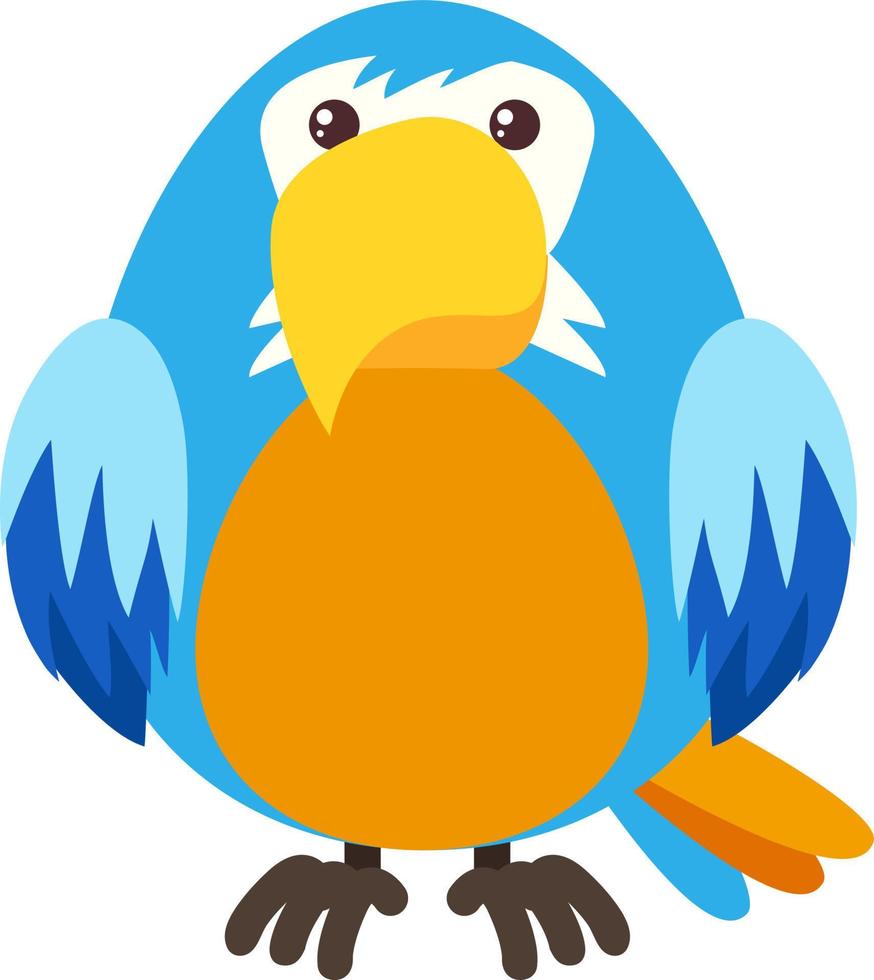 Blue parrot, illustration, vector on white background.