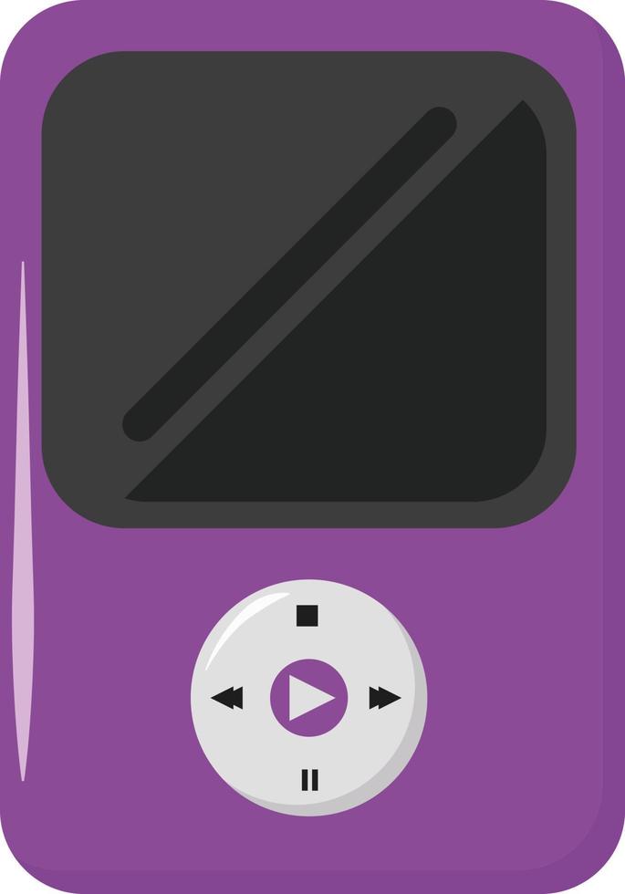 Purple player, illustration, vector on white background.