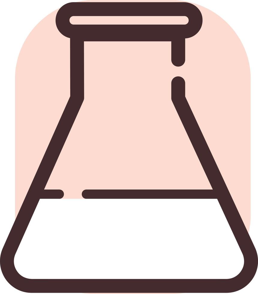 vaso químico, ilustración, vector, sobre fondo blanco. vector