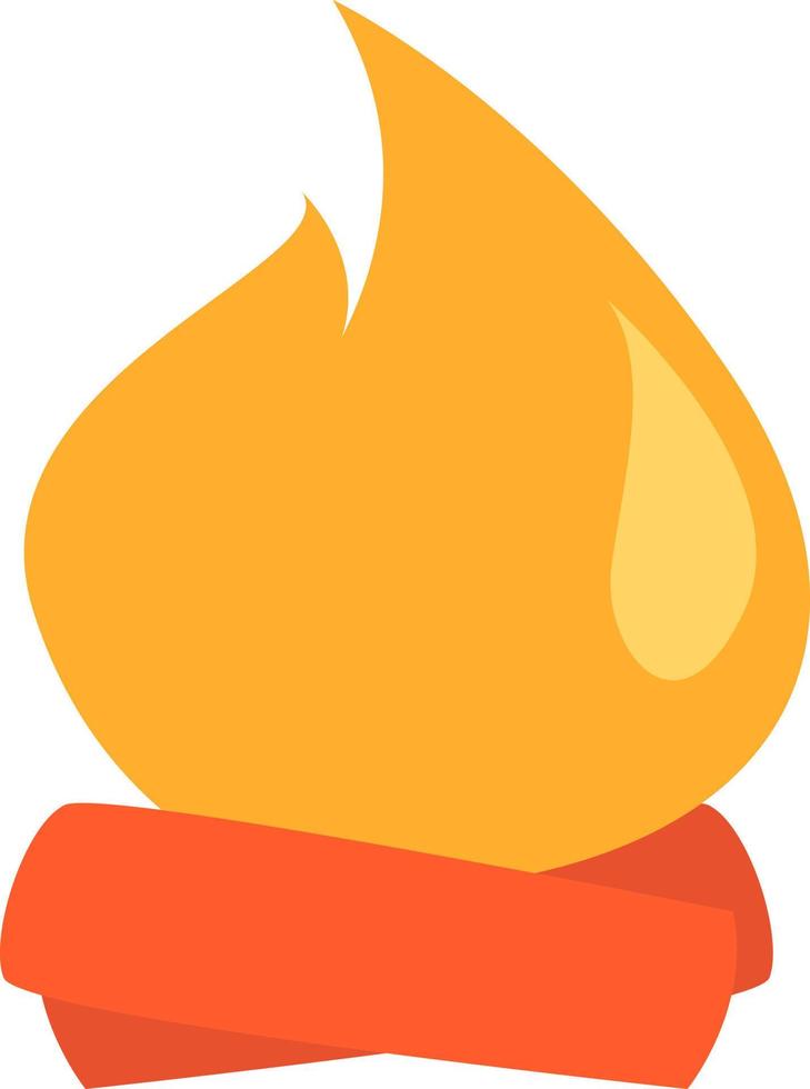 Big bonfire, illustration, vector, on a white background. vector