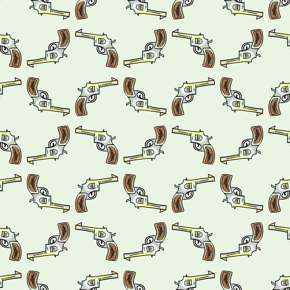 Guns pattern, illustration, vector on white background