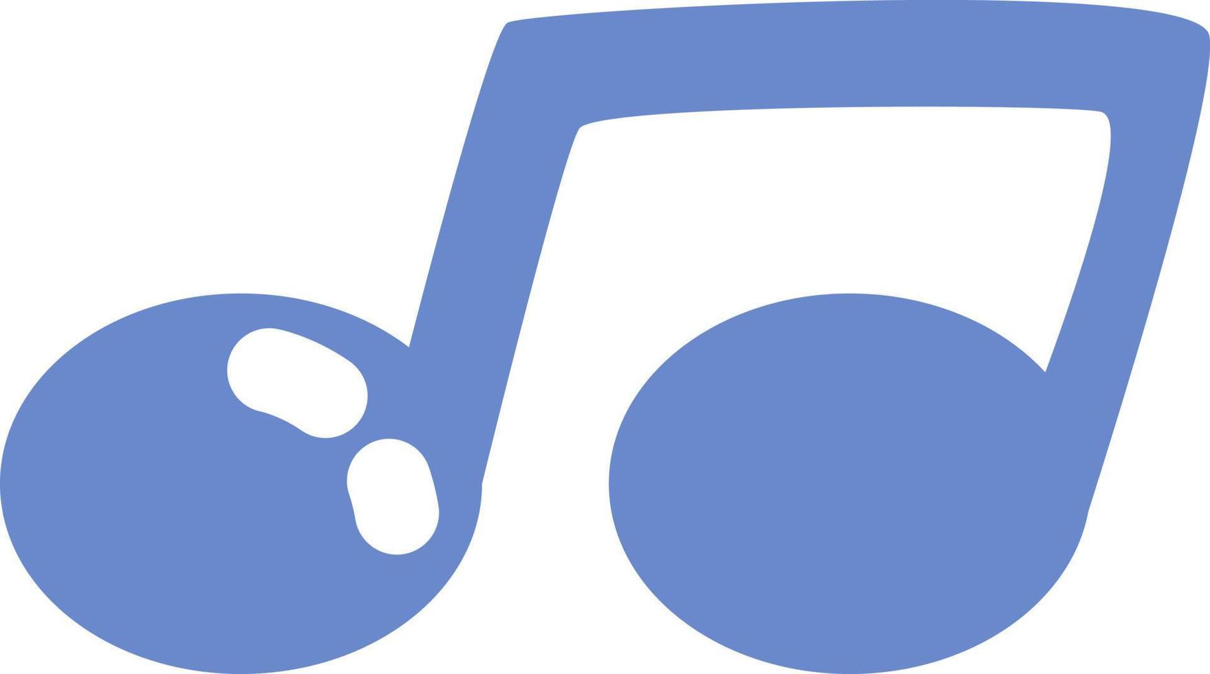 Cinema music note, illustration, vector on a white background.