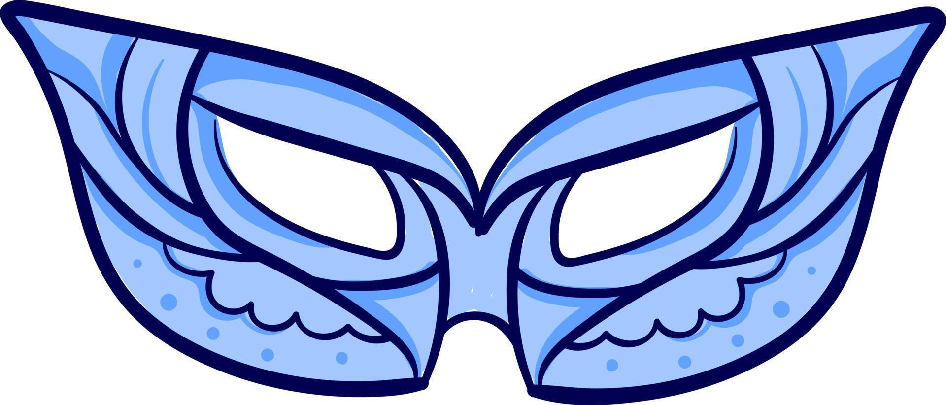 Blue mask, illustration, vector on white background.