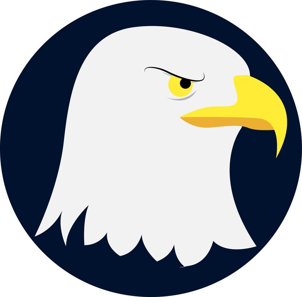 Falcon, illustration, vector on white background.