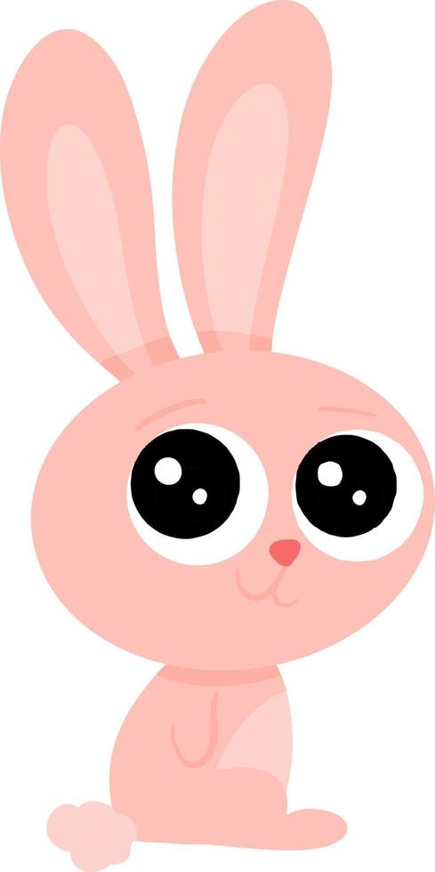 Cute bunny, illustration, vector on white background.