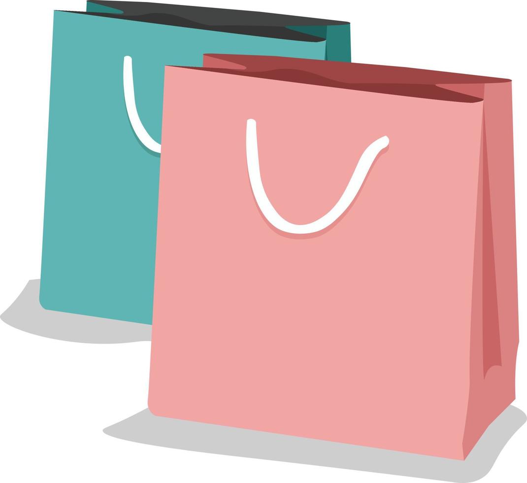 Shopping bags, illustration, vector on white background 13554744 Vector
