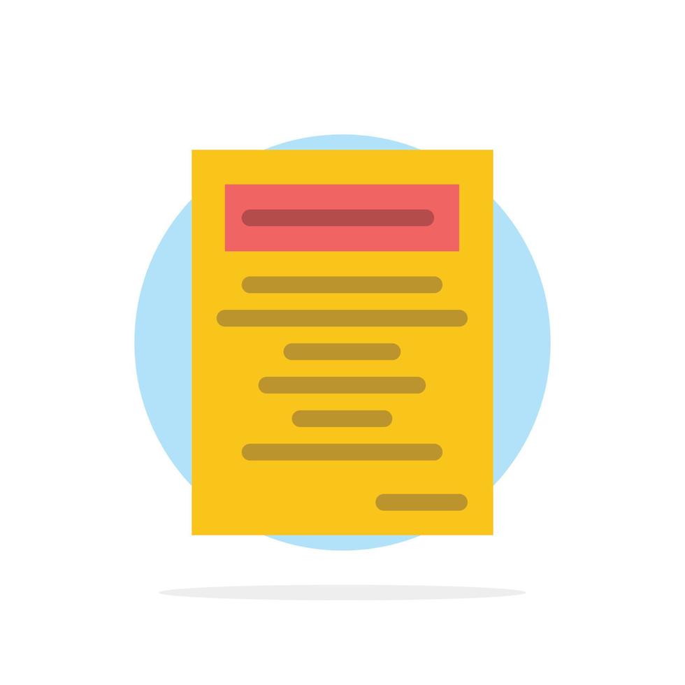 Book Education Study Abstract Circle Background Flat color Icon vector