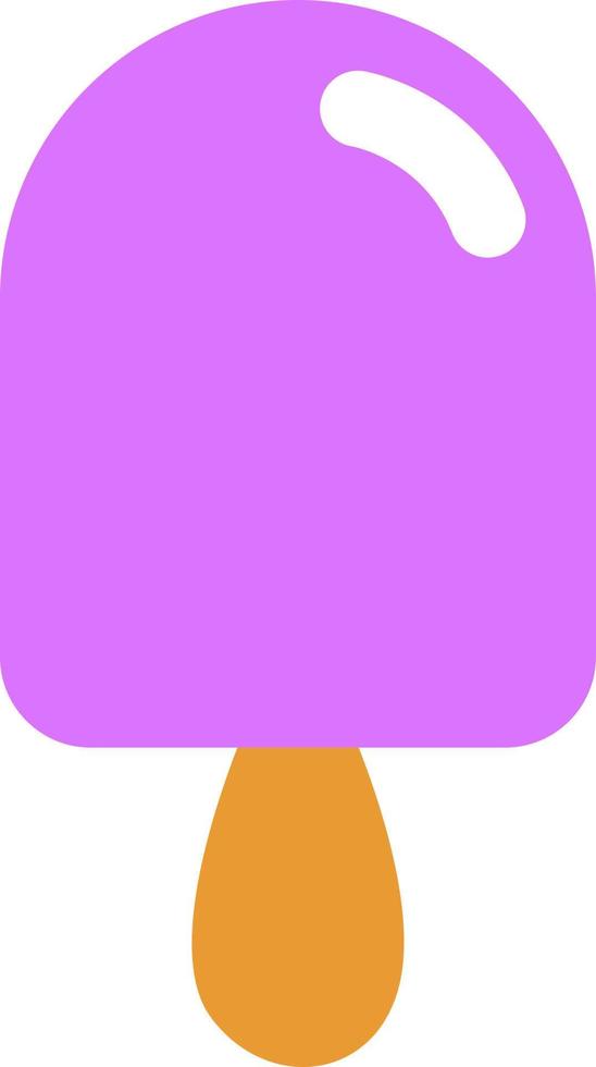 Light purple ice cream on stick, illustration, vector, on a white background. vector