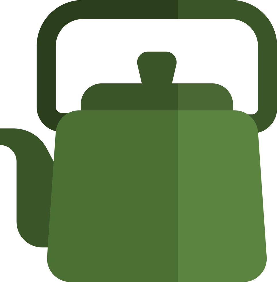 Camping teapot, illustration, vector, on a white background. vector