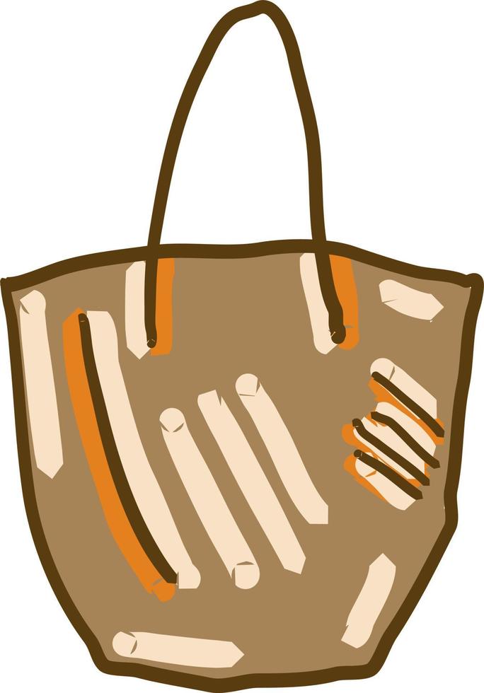 bolsa de día, ilustración, vector en blanco