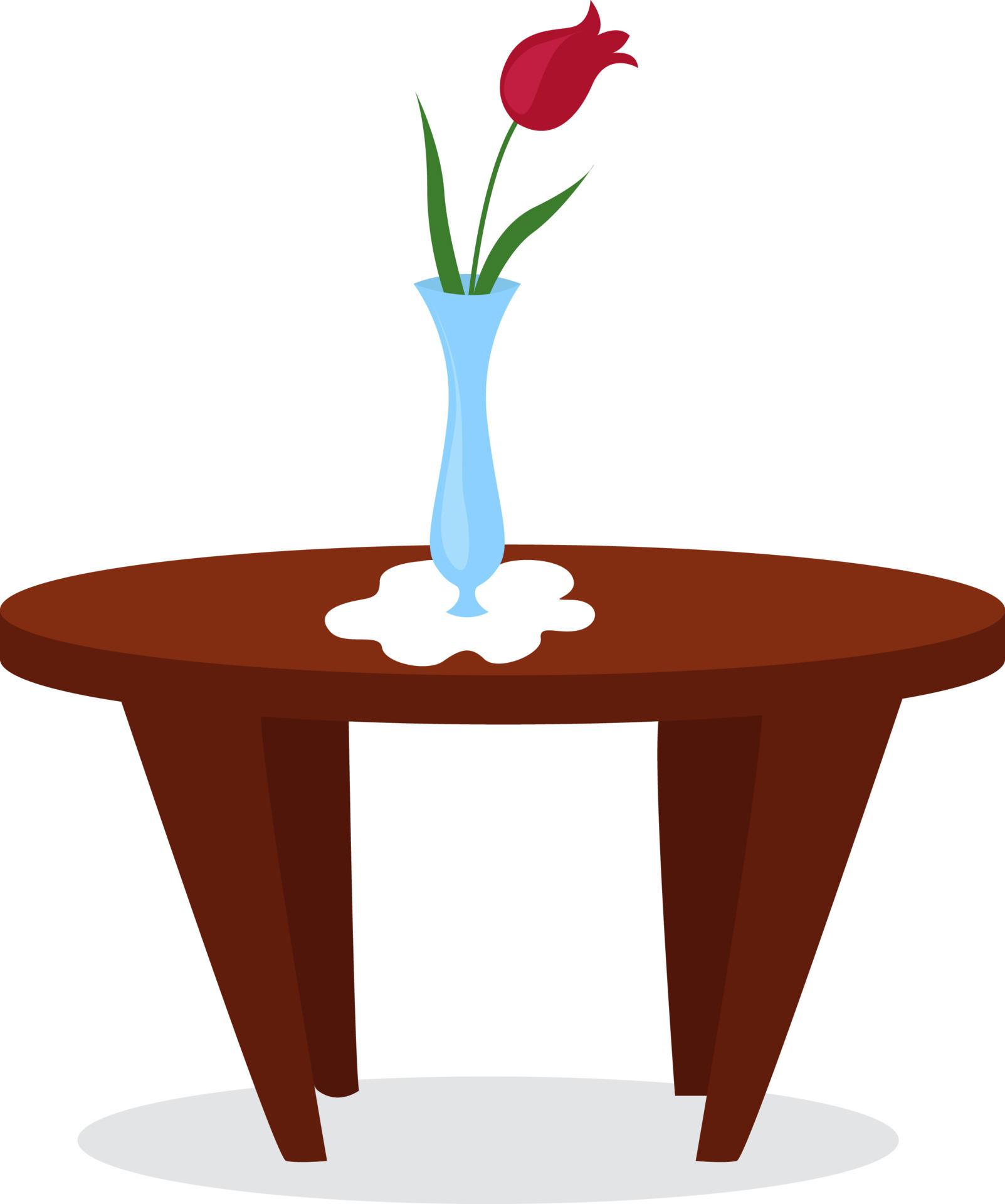 Vase with flower on table , illustration, vector on white background 13554869 Vector Art at Vecteezy