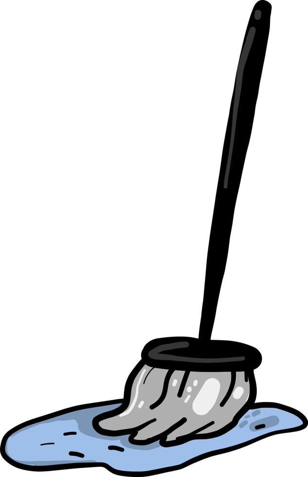 Wet mop, illustration, vector on white background