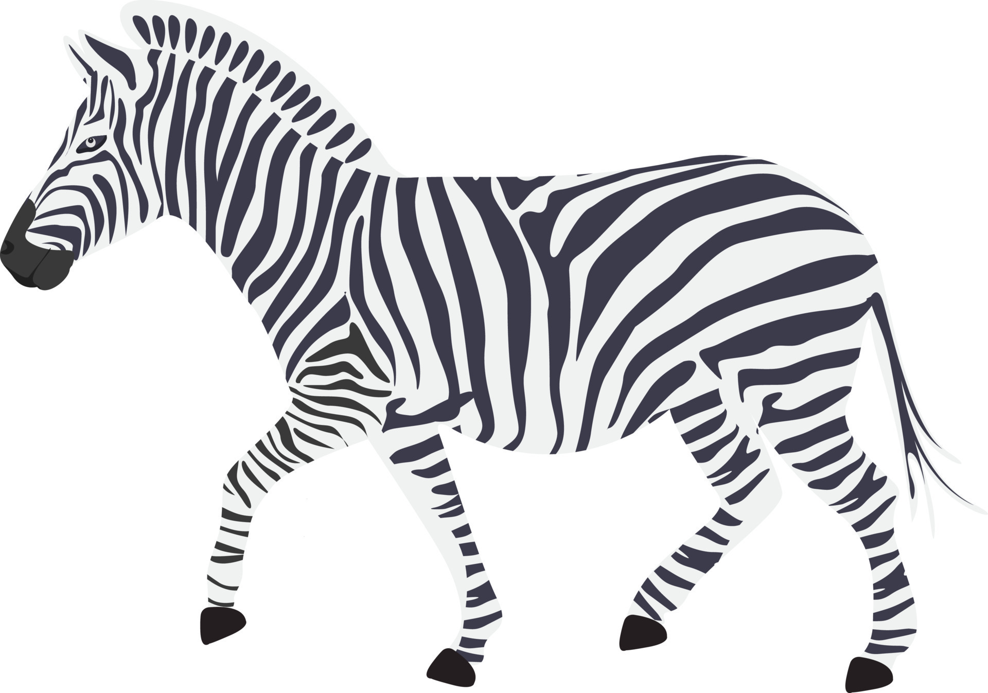 zebra clip art black and white