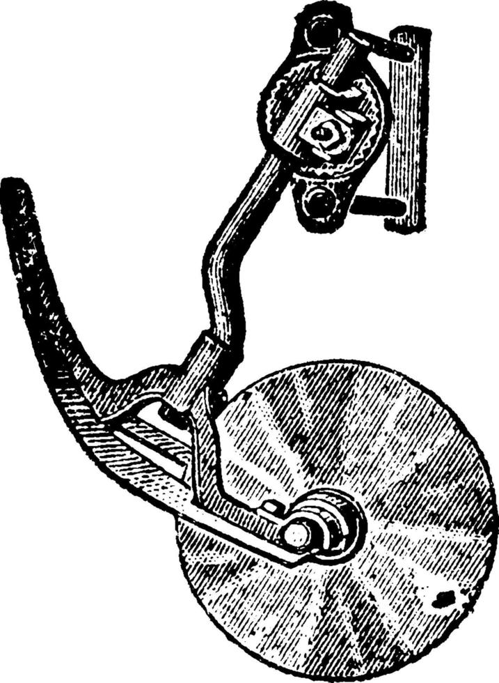 Rolling Coulter, vintage illustration. vector