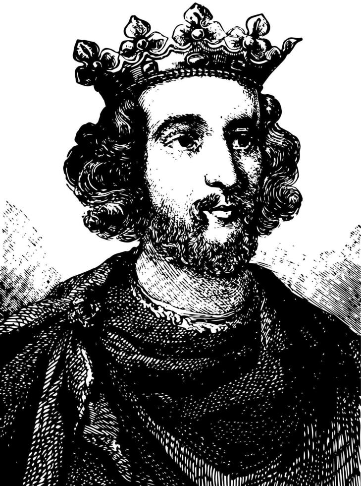 Henry III, vintage illustration vector