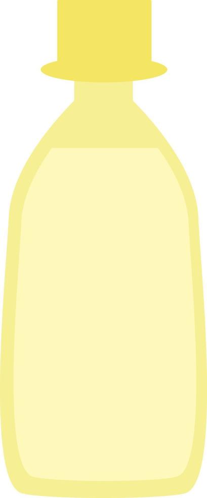 Yellow plastic bottle, illustration, vector, on a white background. vector