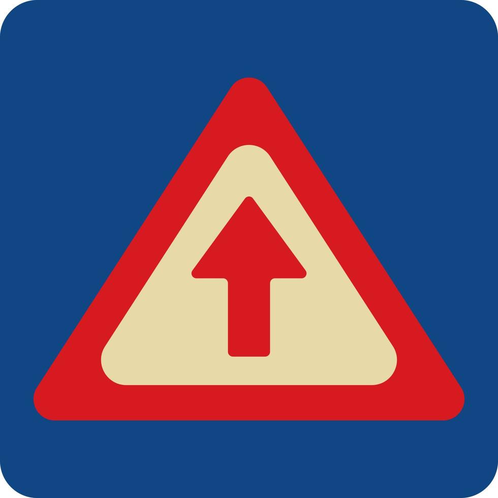 One way road, illustration, vector, on a white background. vector