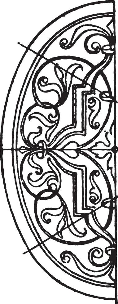 El panel elíptico renacentista es un bloque de diseño alemán que se encuentra en una portada de libro, grabado antiguo. vector