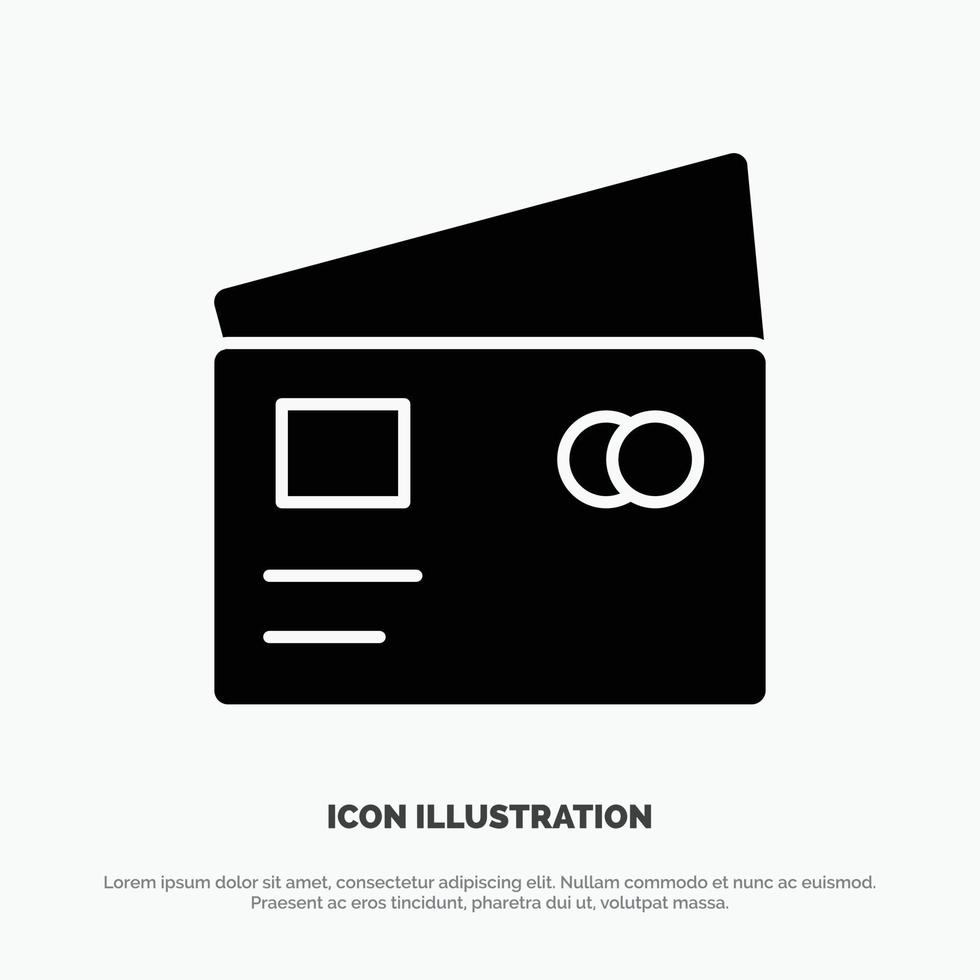Credit Debit Global Pay Shopping solid Glyph Icon vector