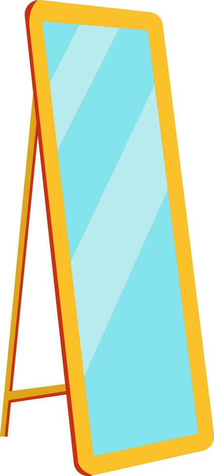 Tall mirror, illustration, vector on white background