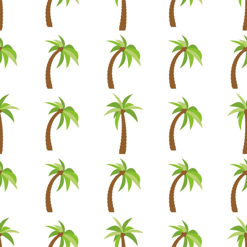 Seamless Pattern with palm trees. Colorful summer background. Vector illustration