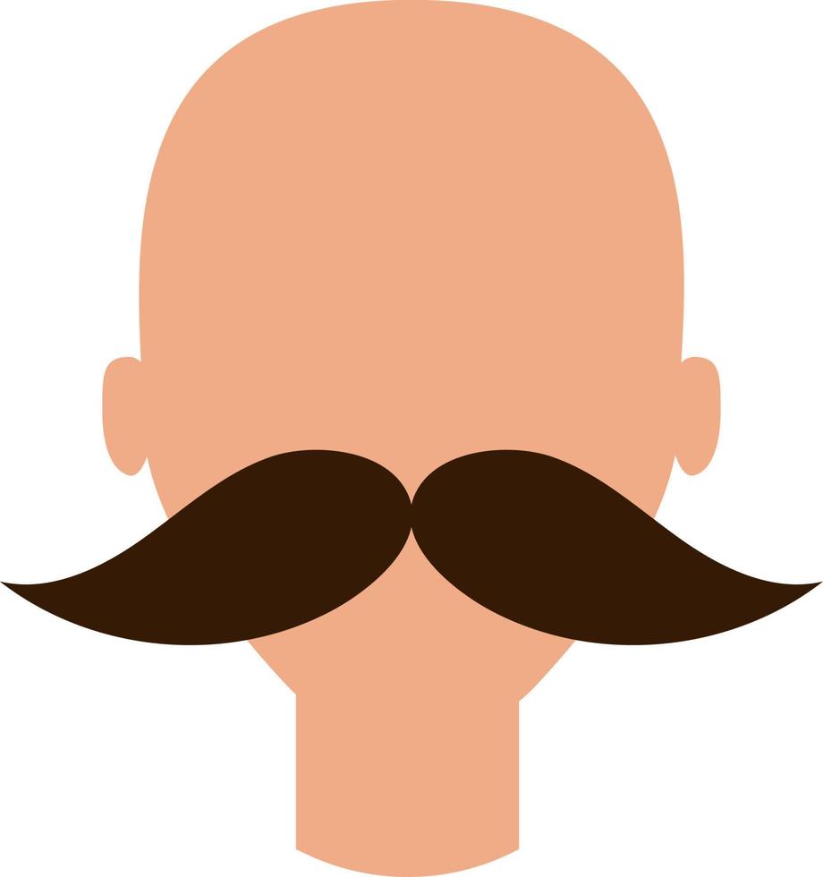 hombre con grandes bigotes, ilustración, vector, sobre un fondo blanco. vector