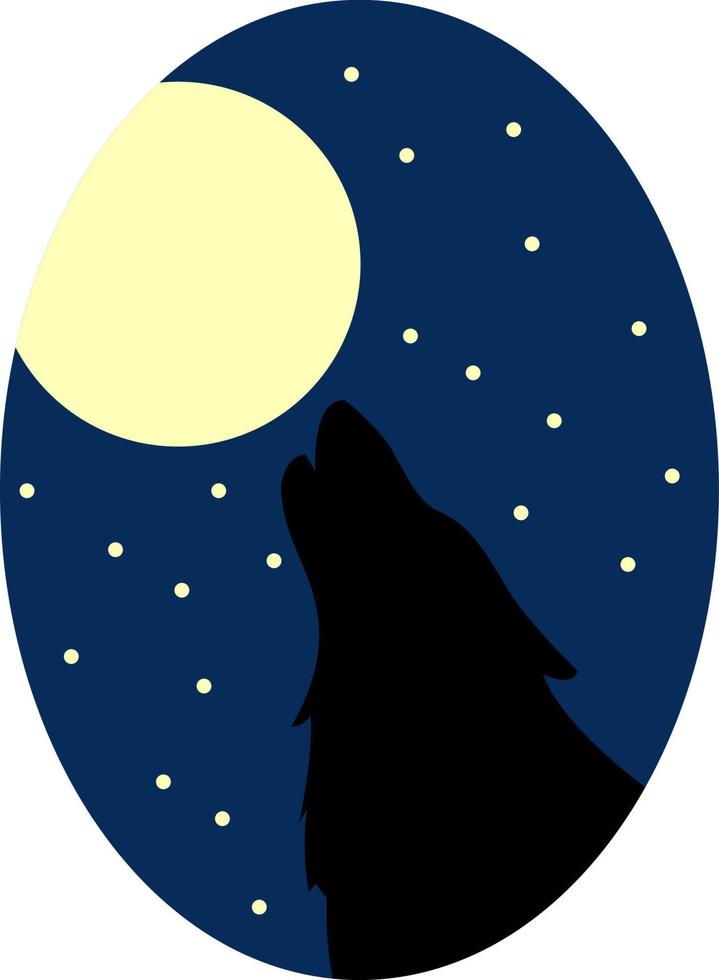 luna llena, ilustración, vector sobre fondo blanco.