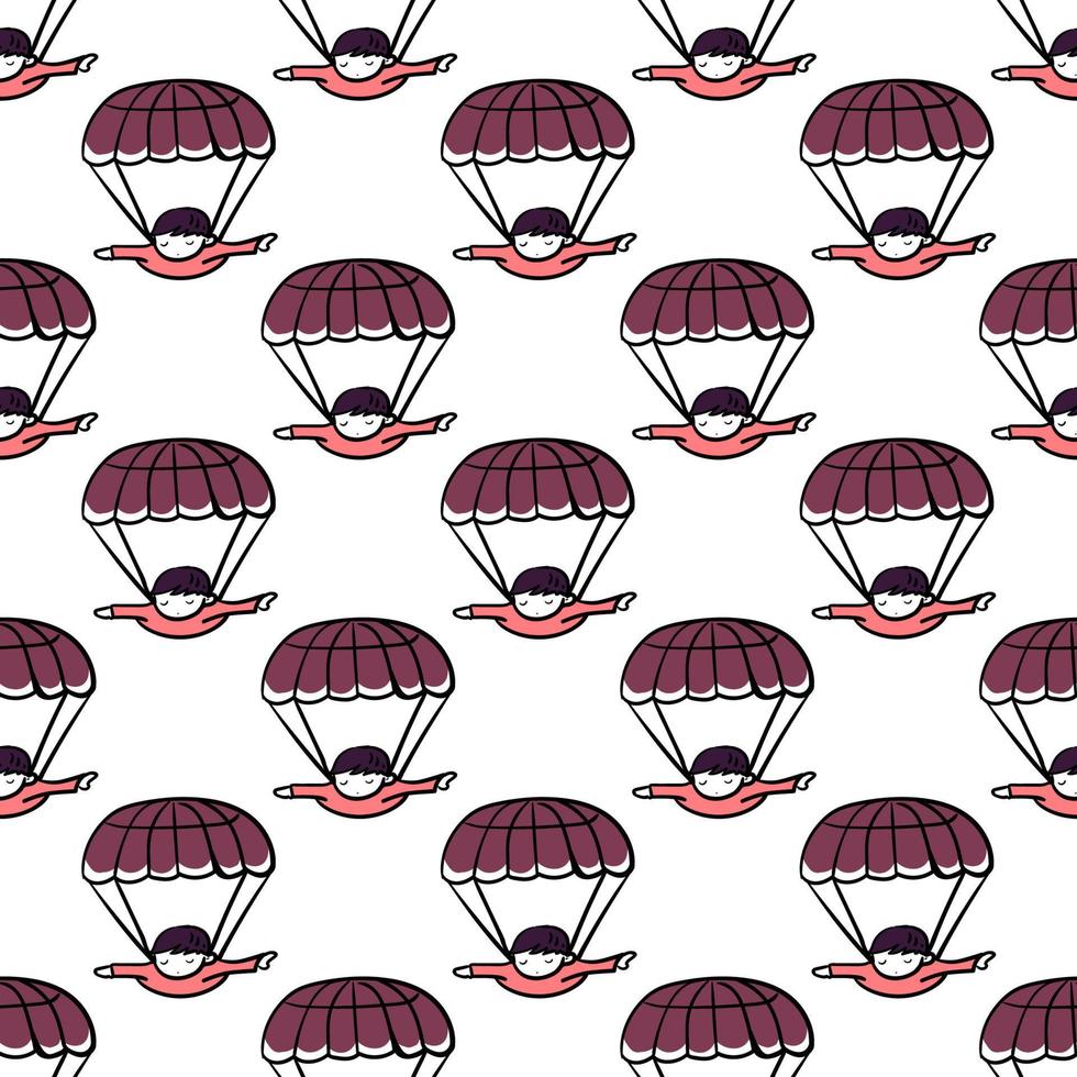 patrón de paracaídas, ilustración, vector sobre fondo blanco
