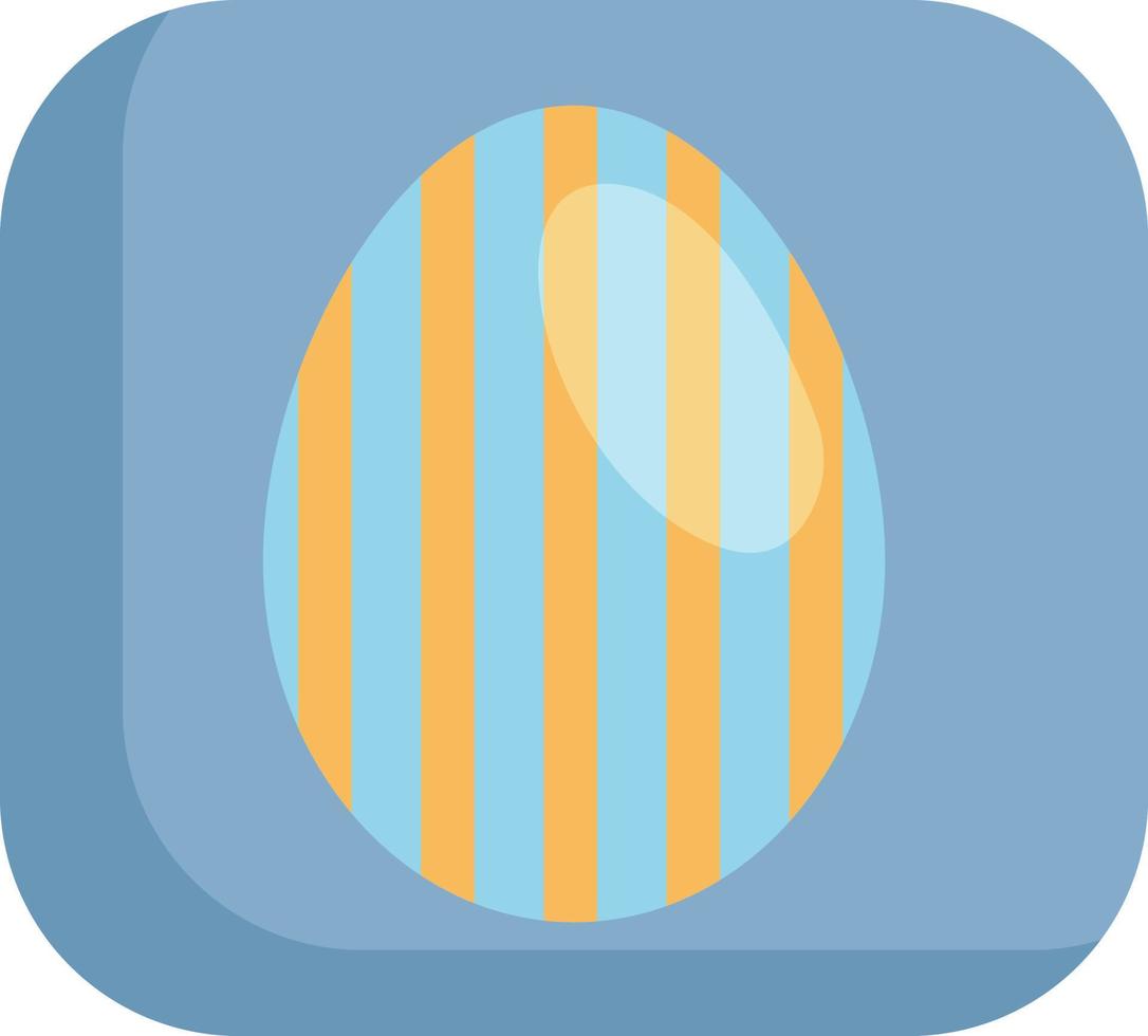 Yellow and blue easter egg, illustration, vector on a white background.