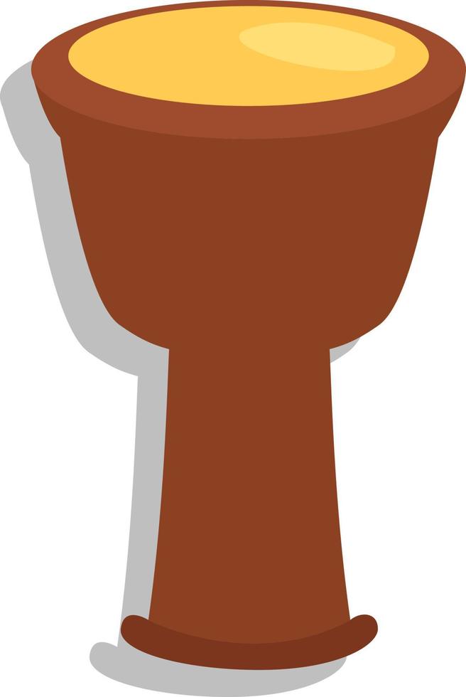 djembe africano, ilustración, vector, sobre un fondo blanco. vector