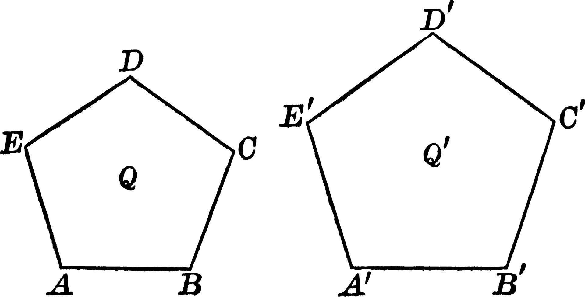 Two Pentagons, vintage illustration. vector