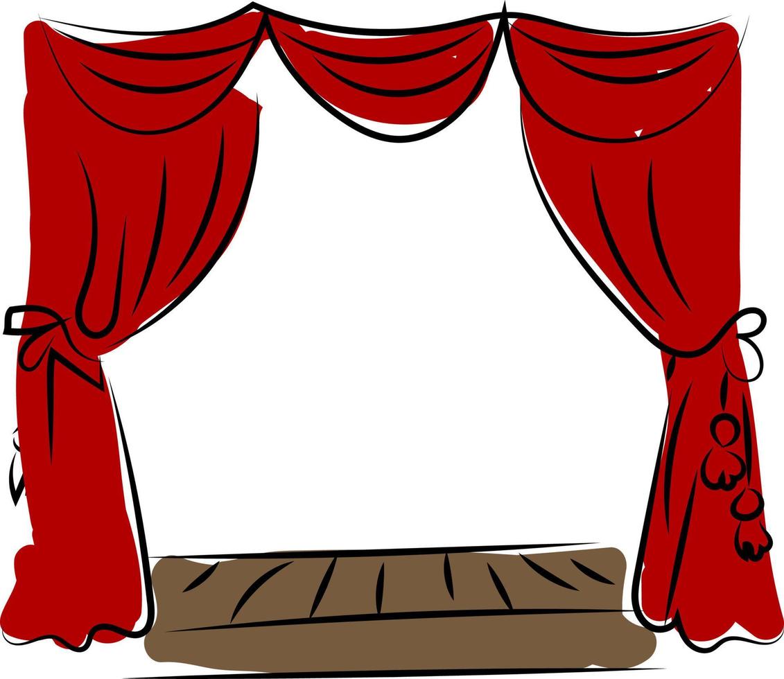 Theater drawing, illustration, vector on white background