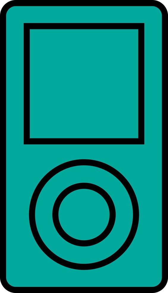 Technology device ipod, illustration, vector on a white background.