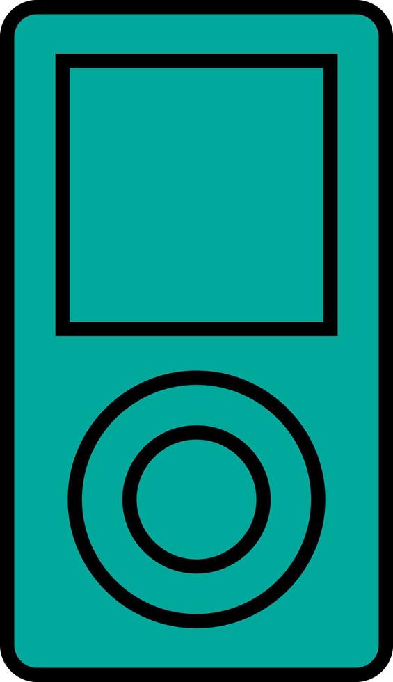 dispositivo de tecnología ipod, ilustración, vector sobre fondo blanco.