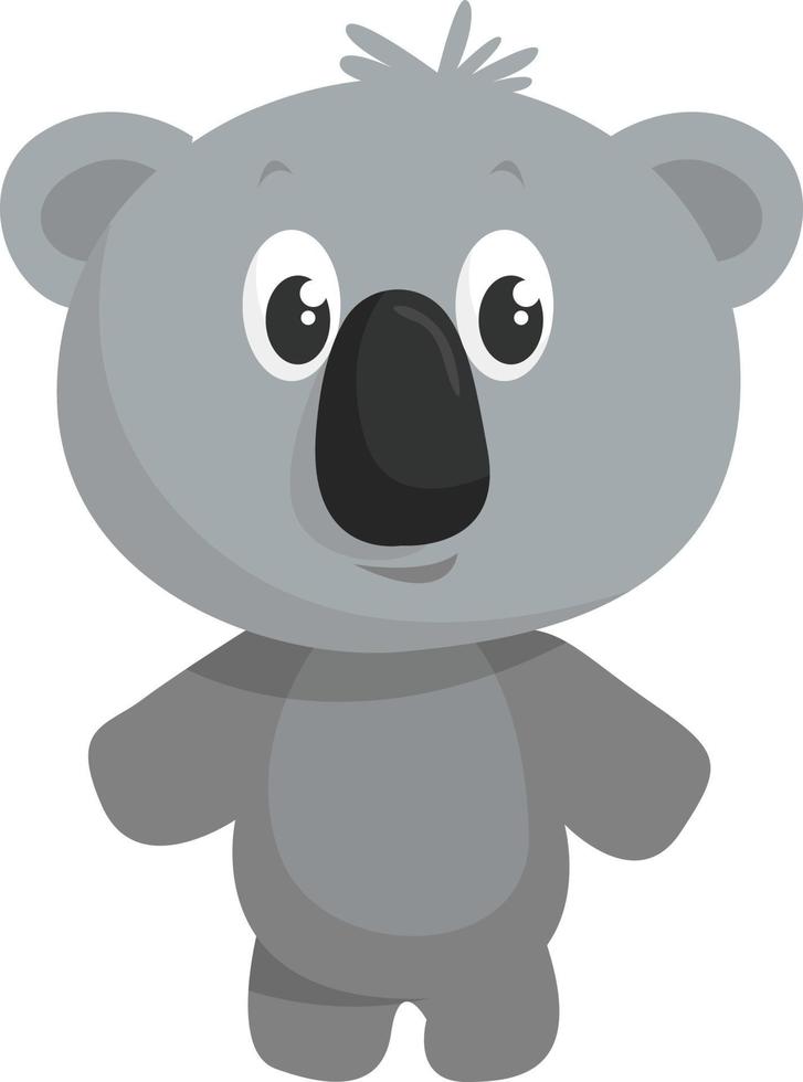 Toy koala, illustration, vector on white background