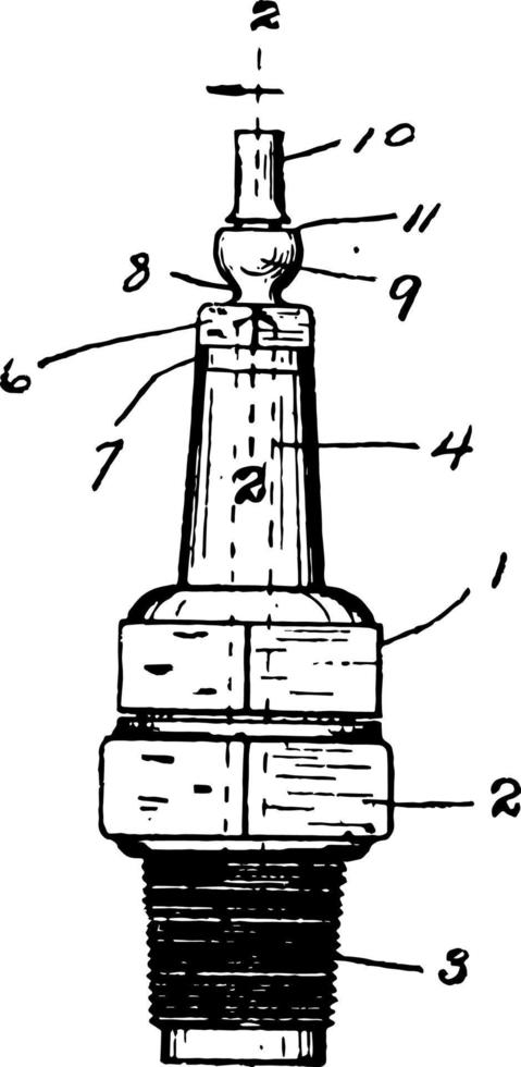 Attachment Terminal vintage illustration. vector