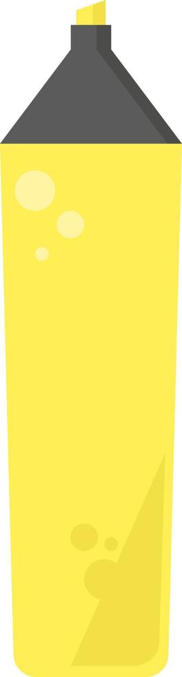 Yellow marker, illustration, vector on white background.