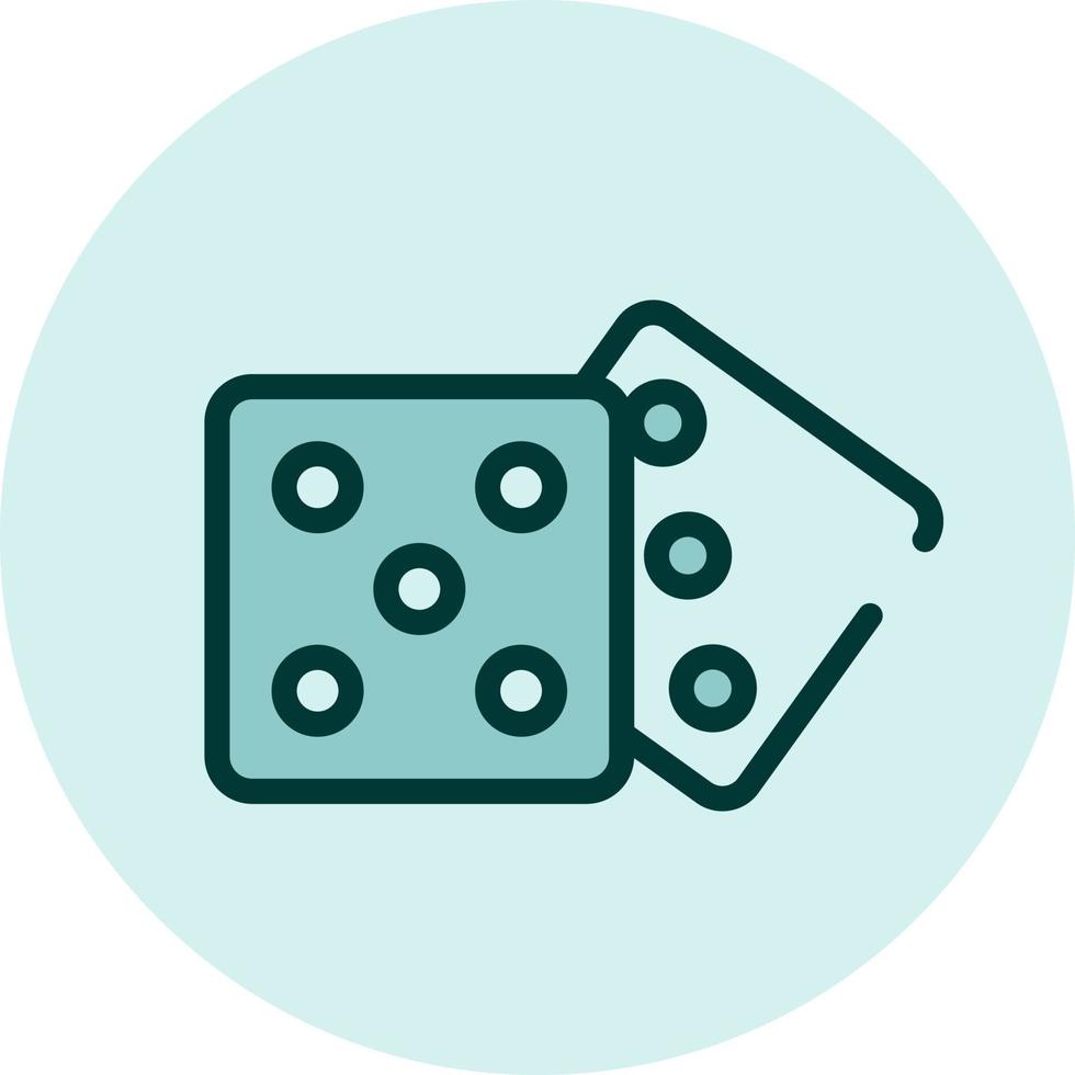 Dice games, illustration, vector on a white background.