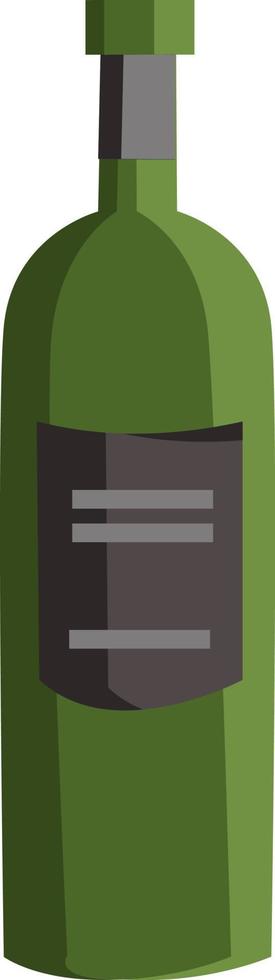 Bottle of wine, vector or color illustration.